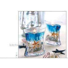 glass taper candle holders with printing